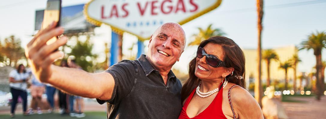 Retirement Travelers Taking a Selfie in Las Vegas